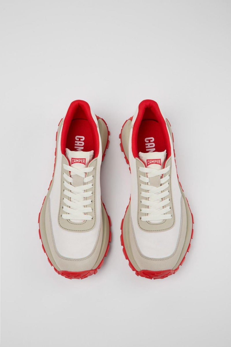 Zapatillas Camper Drift Trail Vibram Recycled Pet Nubuck Hombre Blancas | UJOQE-3209