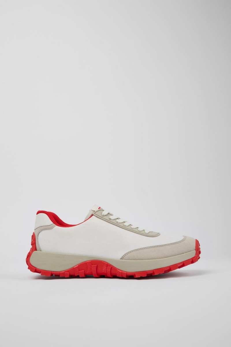 Zapatillas Camper Drift Trail Vibram Recycled Pet Nubuck Hombre Blancas | UJOQE-3209