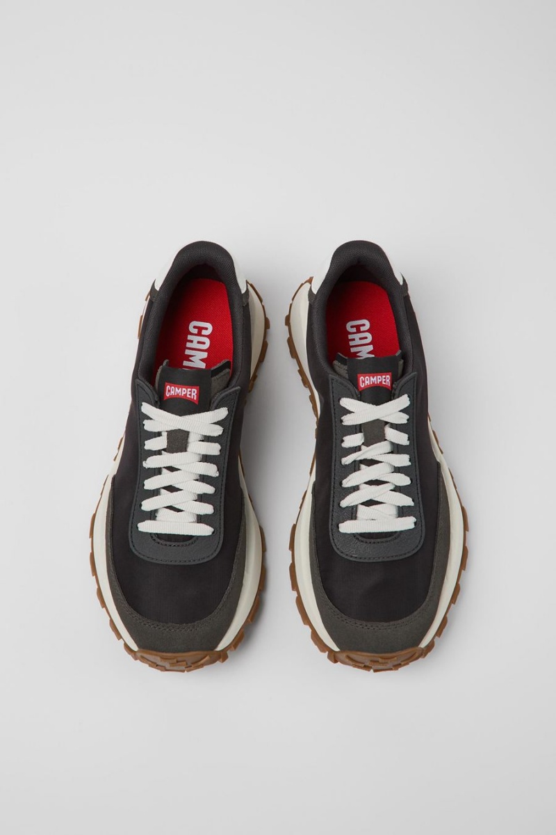 Zapatillas Camper Drift Trail Vibram Recycled Pet Nubuck Hombre Negras | ZTHBU-4083