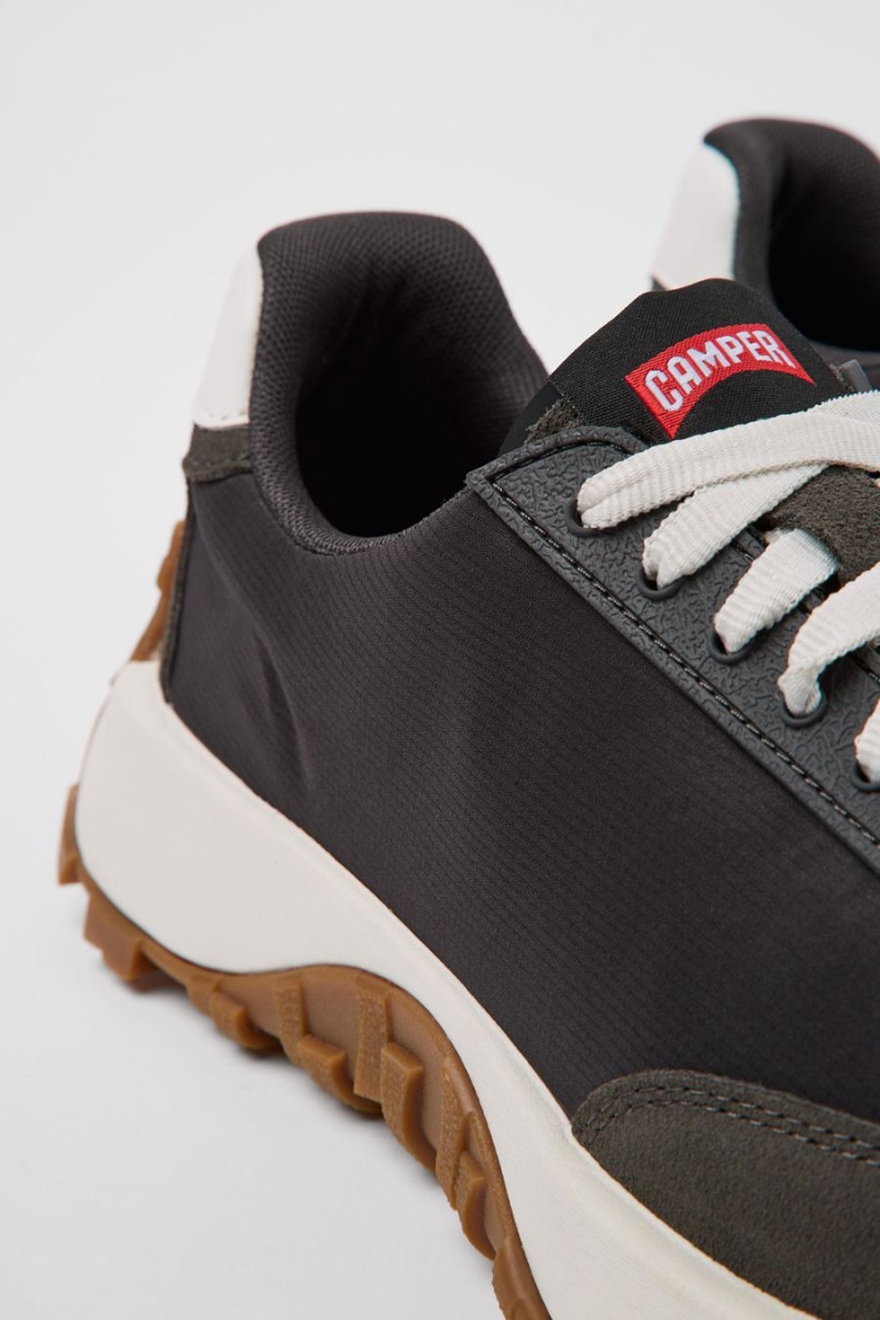Zapatillas Camper Drift Trail Vibram Recycled Pet Nubuck Hombre Negras | ZTHBU-4083
