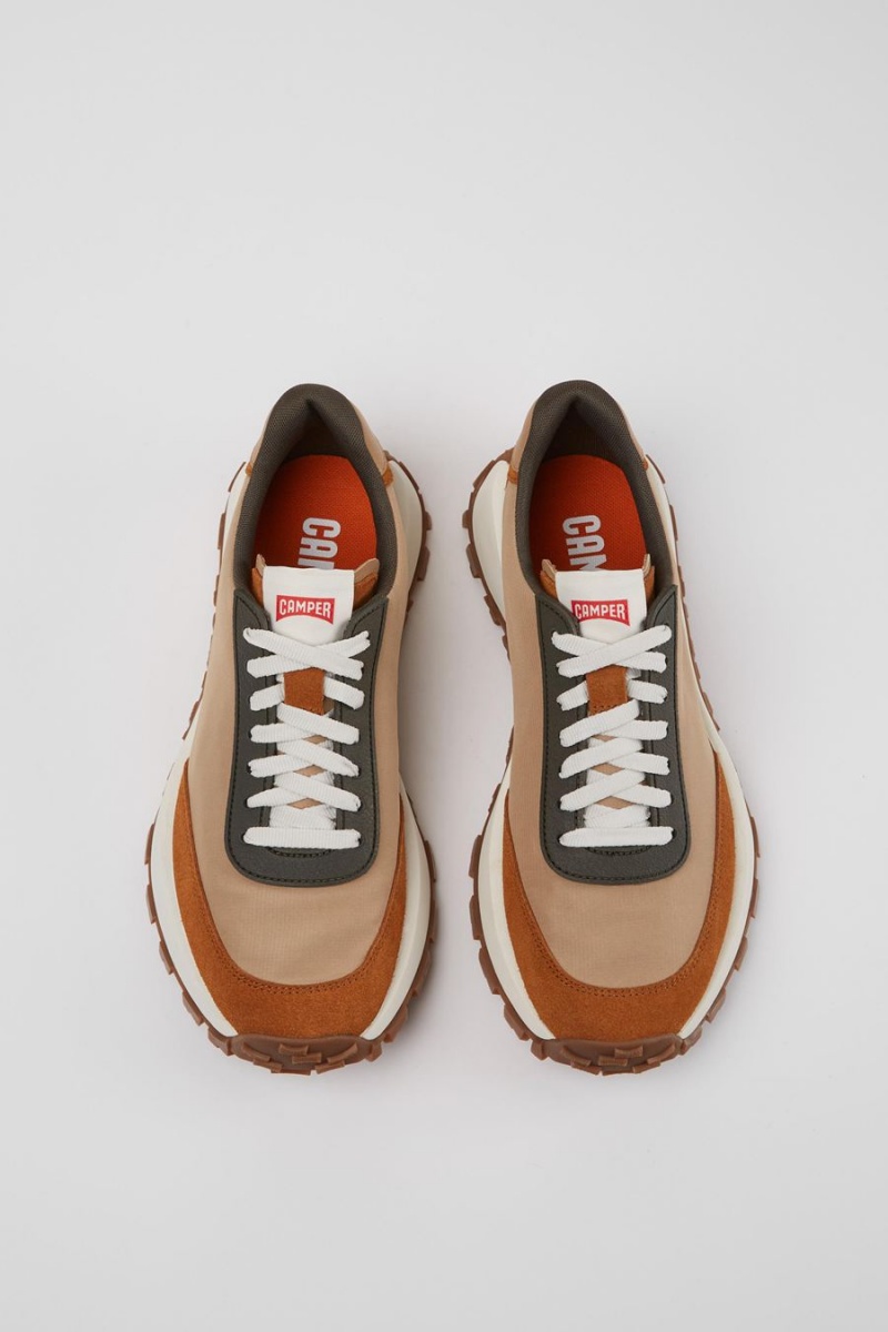 Zapatillas Camper Drift Trail Vibram Textil Nubuck Hombre Beige | HIVYE-4285