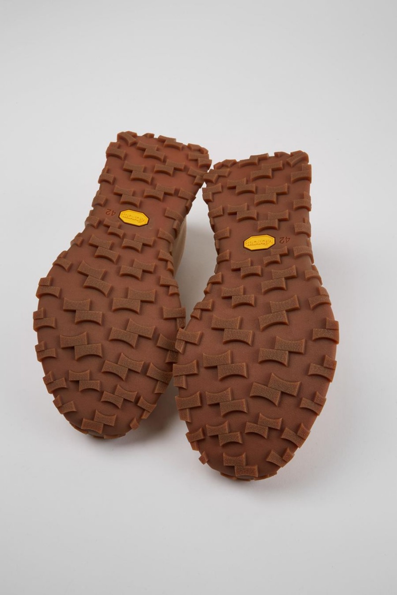 Zapatillas Camper Drift Trail Vibram Textil Nubuck Hombre Beige | HIVYE-4285