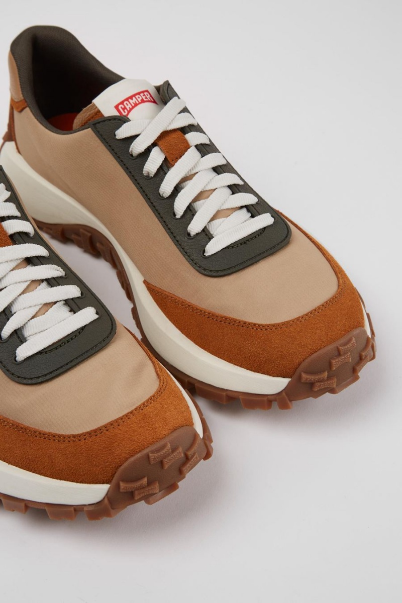 Zapatillas Camper Drift Trail Vibram Textil Nubuck Hombre Beige | HIVYE-4285