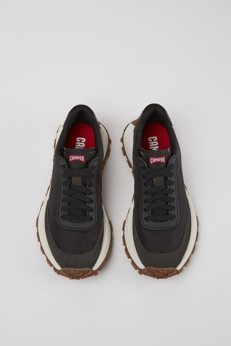 Zapatillas Camper Drift Trail Vibram Textil Nubuck Mujer Negras | QIZVD-9602