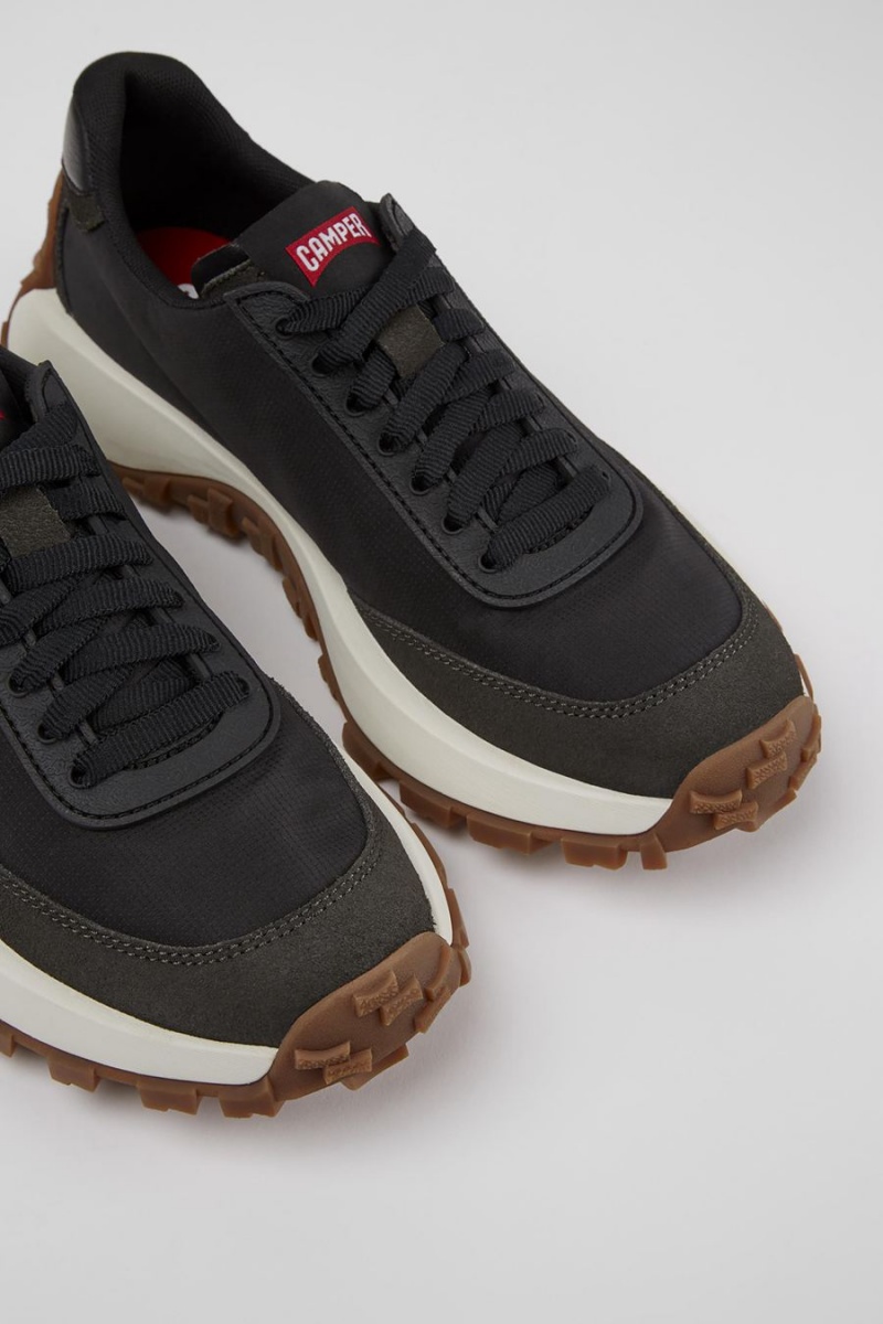 Zapatillas Camper Drift Trail Vibram Textil Nubuck Mujer Negras | QIZVD-9602