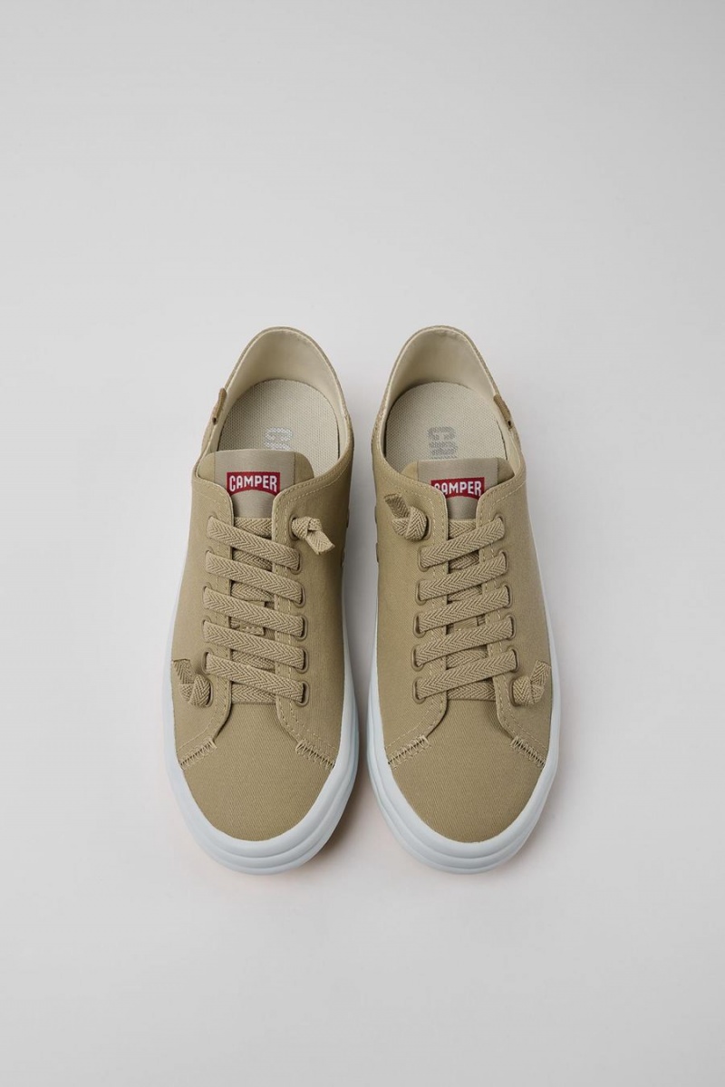 Zapatillas Camper Hoops Mujer Beige | DUNCP-7532