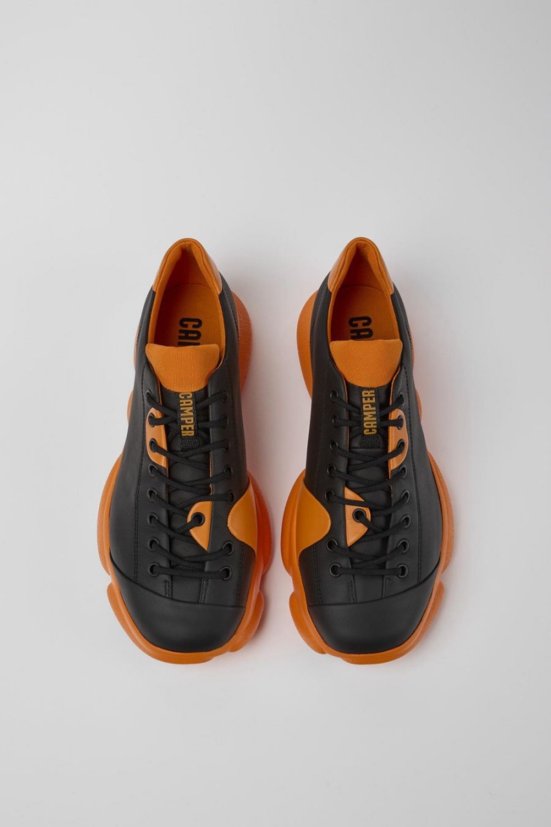 Zapatillas Camper Karst Cuero Hombre Negras | HKUDJ-8693