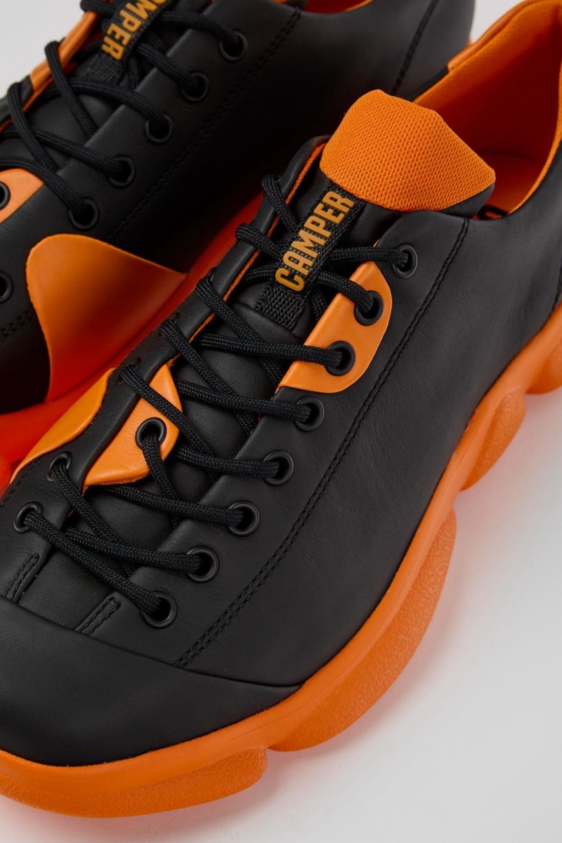 Zapatillas Camper Karst Cuero Hombre Negras | HKUDJ-8693