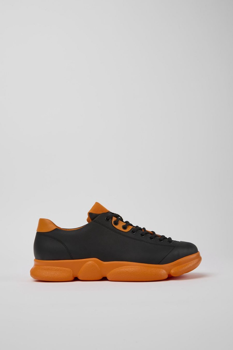 Zapatillas Camper Karst Cuero Hombre Negras | HKUDJ-8693
