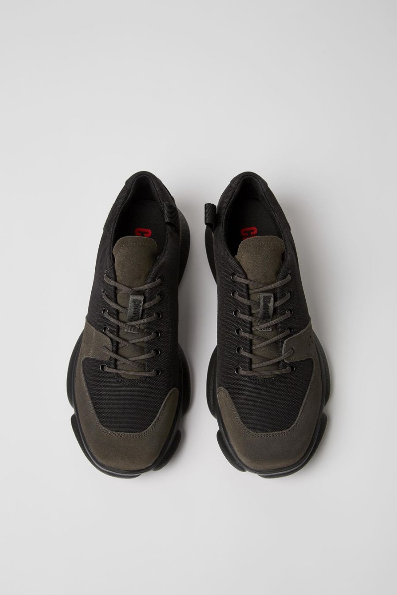 Zapatillas Camper Karst Cuero Recycled Pet Hombre Negras | LFQED-2365
