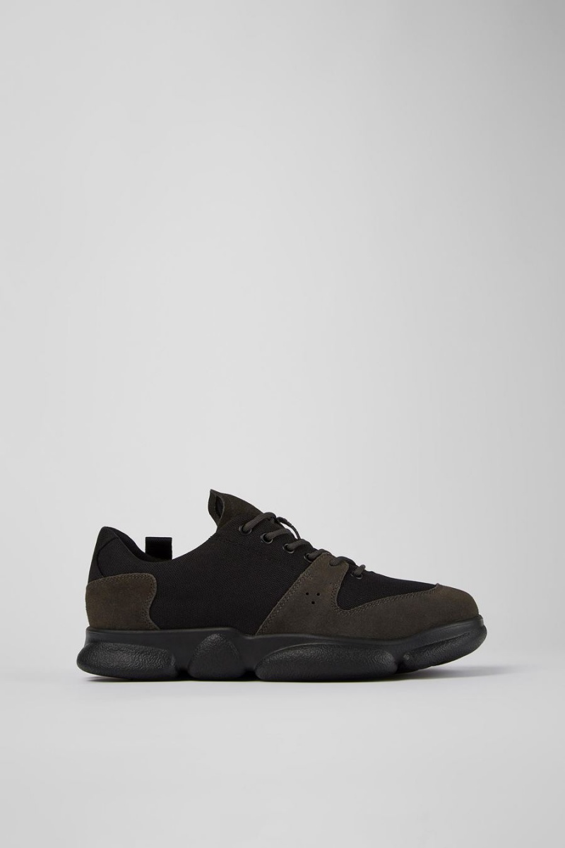 Zapatillas Camper Karst Cuero Recycled Pet Hombre Negras | LFQED-2365