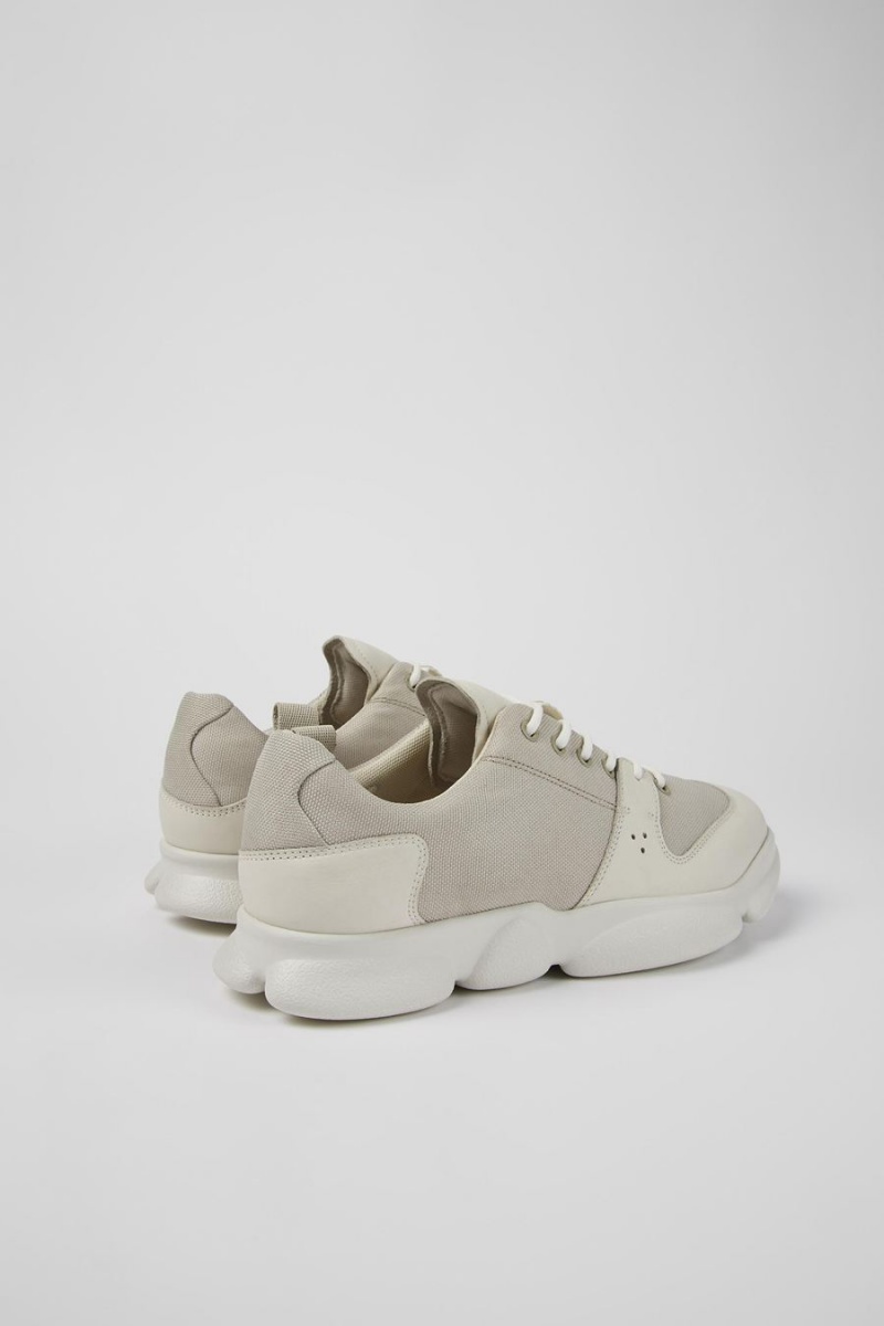 Zapatillas Camper Karst Cuero Recycled Pet Hombre Blancas | INDKC-7263
