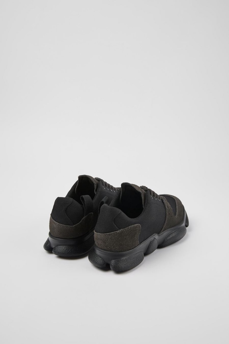 Zapatillas Camper Karst Cuero Recycled Pet Mujer Negras | RMDXI-2940