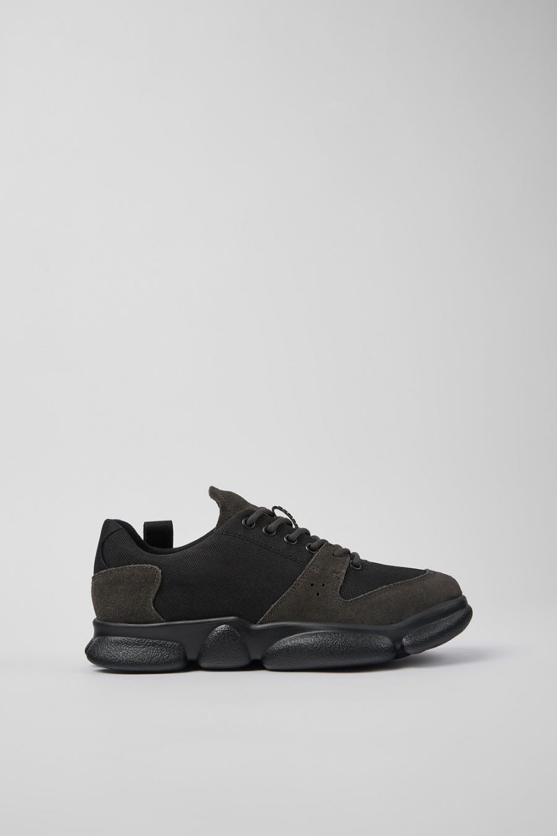 Zapatillas Camper Karst Cuero Recycled Pet Mujer Negras | RMDXI-2940