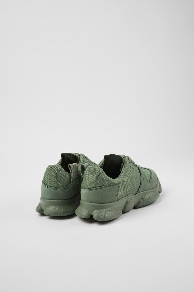 Zapatillas Camper Karst Cuero Recycled Pet Mujer Verde | JBGQP-1796