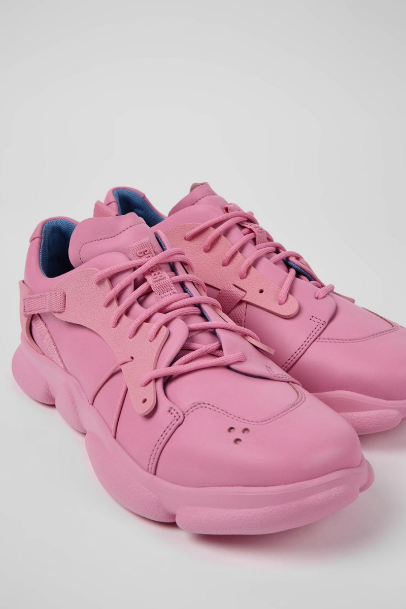 Zapatillas Camper Karst Cuero Textil Hombre Rosas | PXDBR-2387