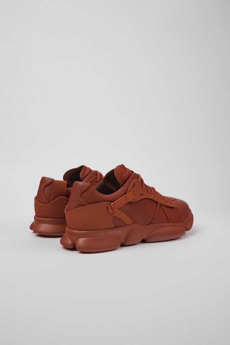 Zapatillas Camper Karst Cuero Textil Hombre Rojas | AXMVC-7089