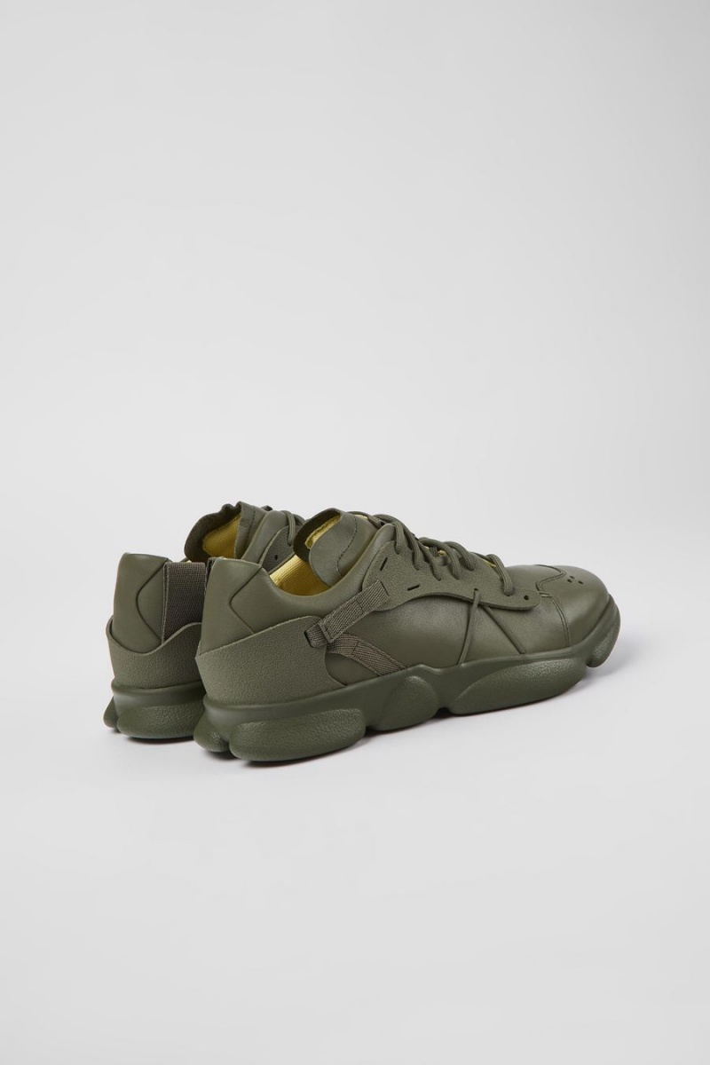 Zapatillas Camper Karst Cuero Textil Hombre Verde | FGQYN-6405