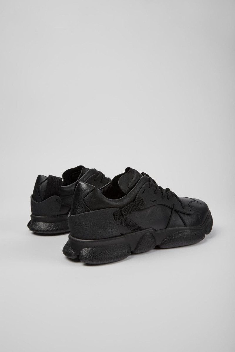 Zapatillas Camper Karst Cuero Textil Hombre Negras | QUJCK-9408