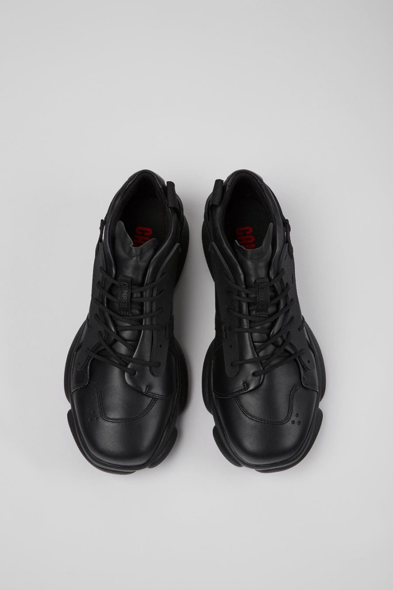 Zapatillas Camper Karst Cuero Textil Hombre Negras | QUJCK-9408