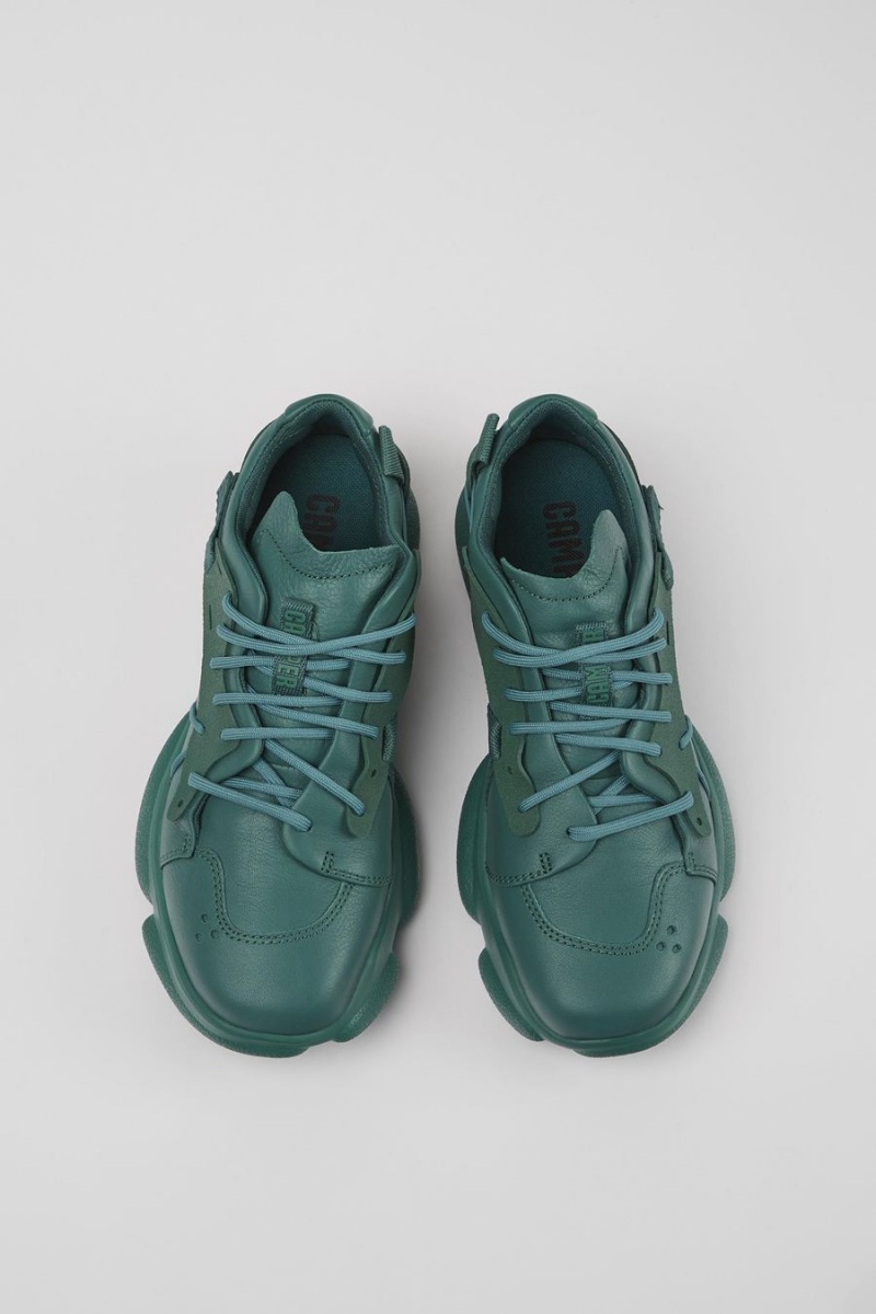 Zapatillas Camper Karst Cuero Textil Mujer Verde | CALVT-3251