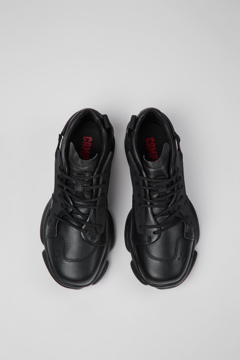 Zapatillas Camper Karst Cuero Textil Mujer Negras | WSOER-1239