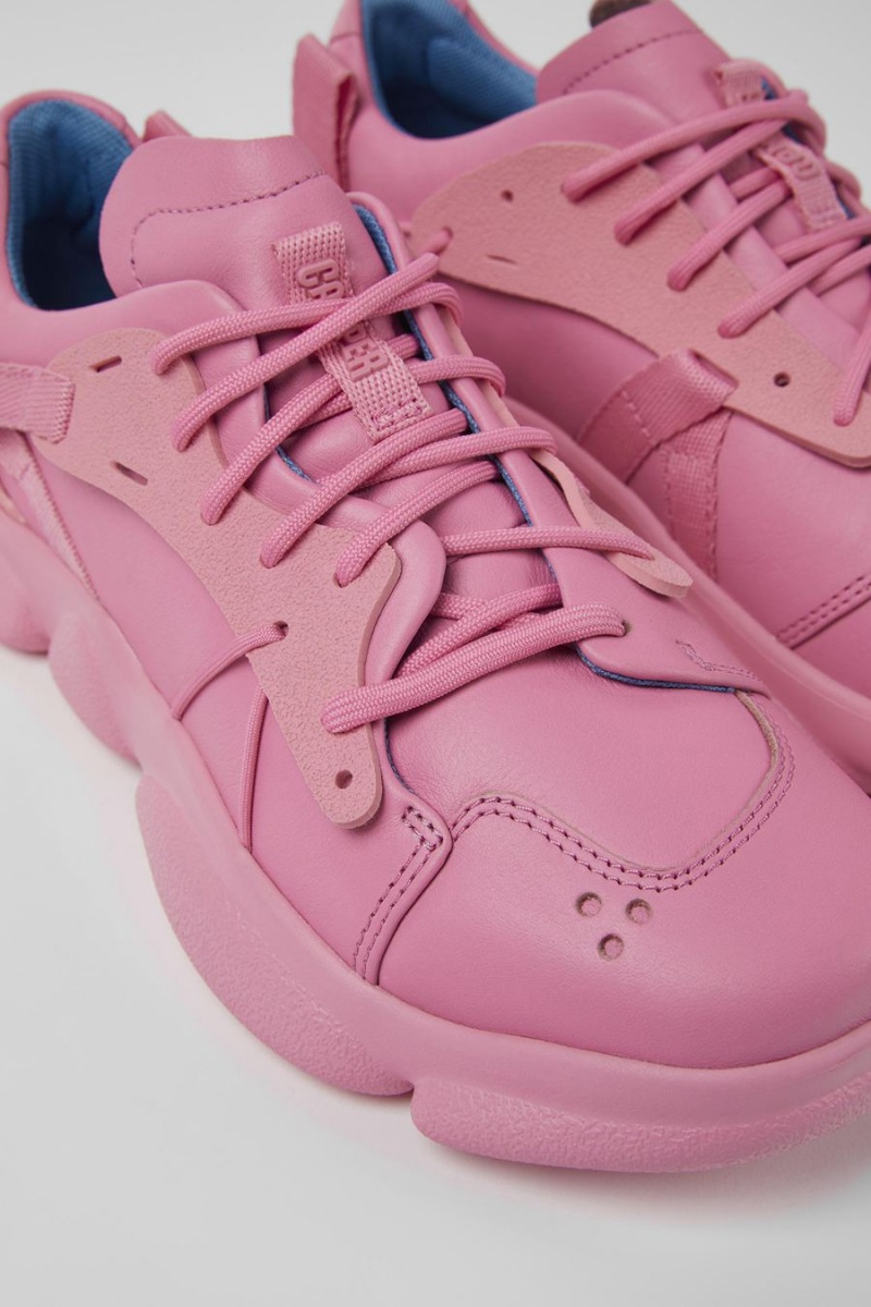 Zapatillas Camper Karst Cuero Textil Mujer Rosas | LBMES-5210