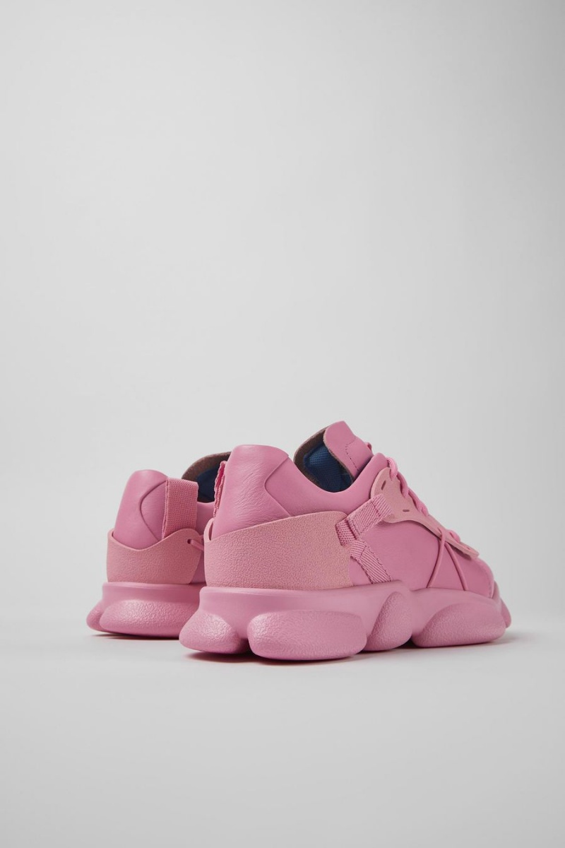 Zapatillas Camper Karst Cuero Textil Mujer Rosas | LBMES-5210
