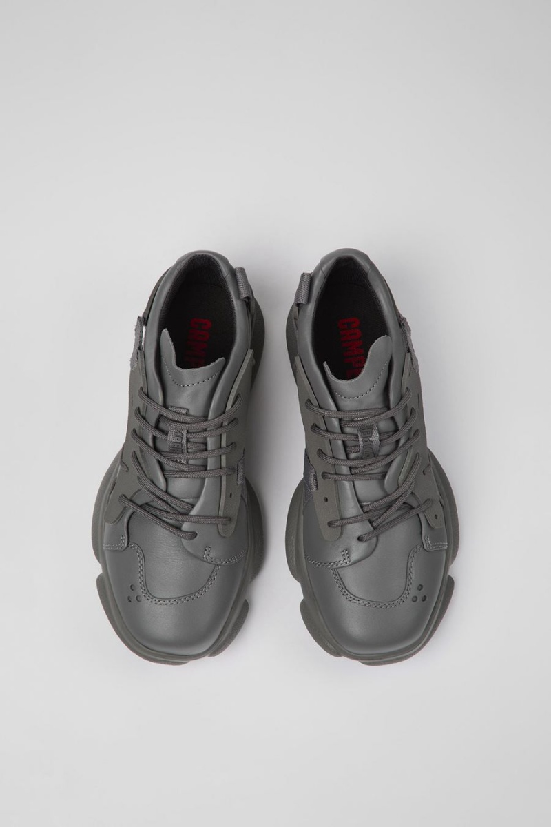 Zapatillas Camper Karst Cuero Textil Mujer Gris | ENQUD-1094