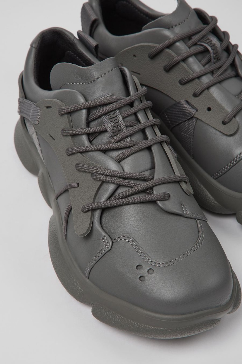 Zapatillas Camper Karst Cuero Textil Mujer Gris | ENQUD-1094