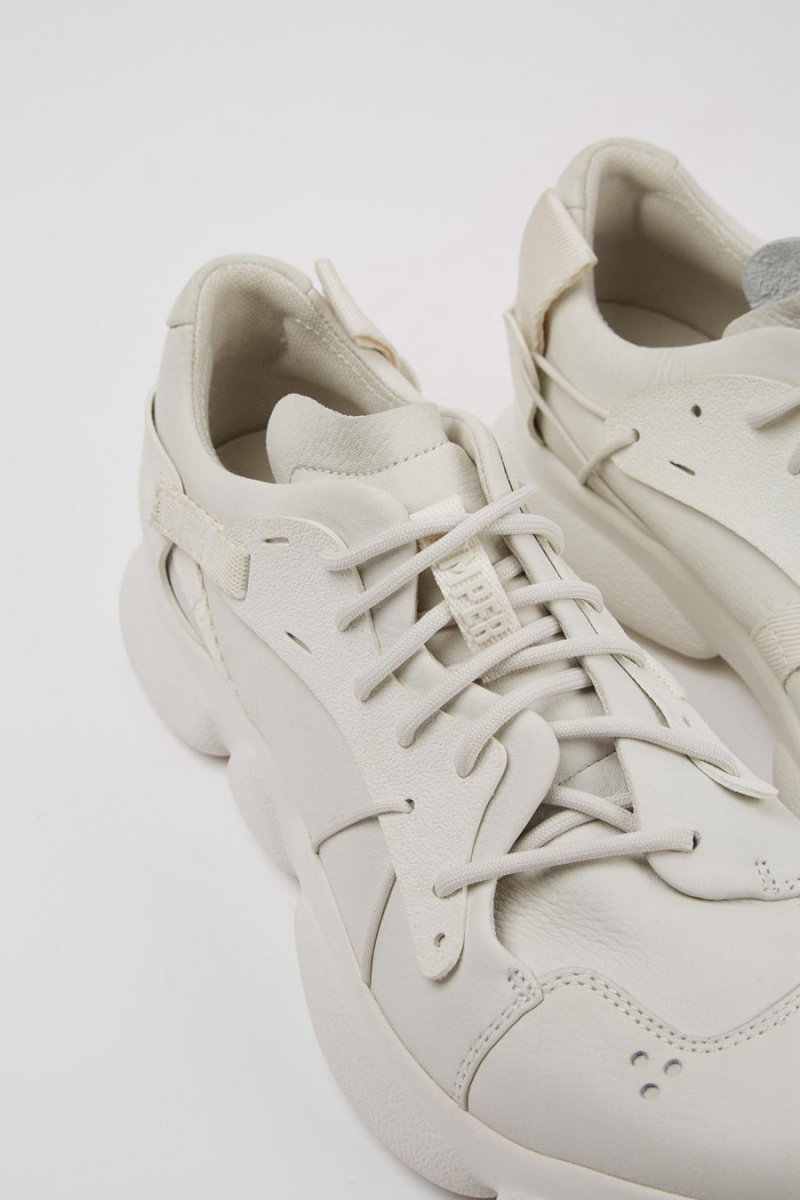 Zapatillas Camper Karst Non-dyed Cuero Hombre Blancas | KVGJF-5469