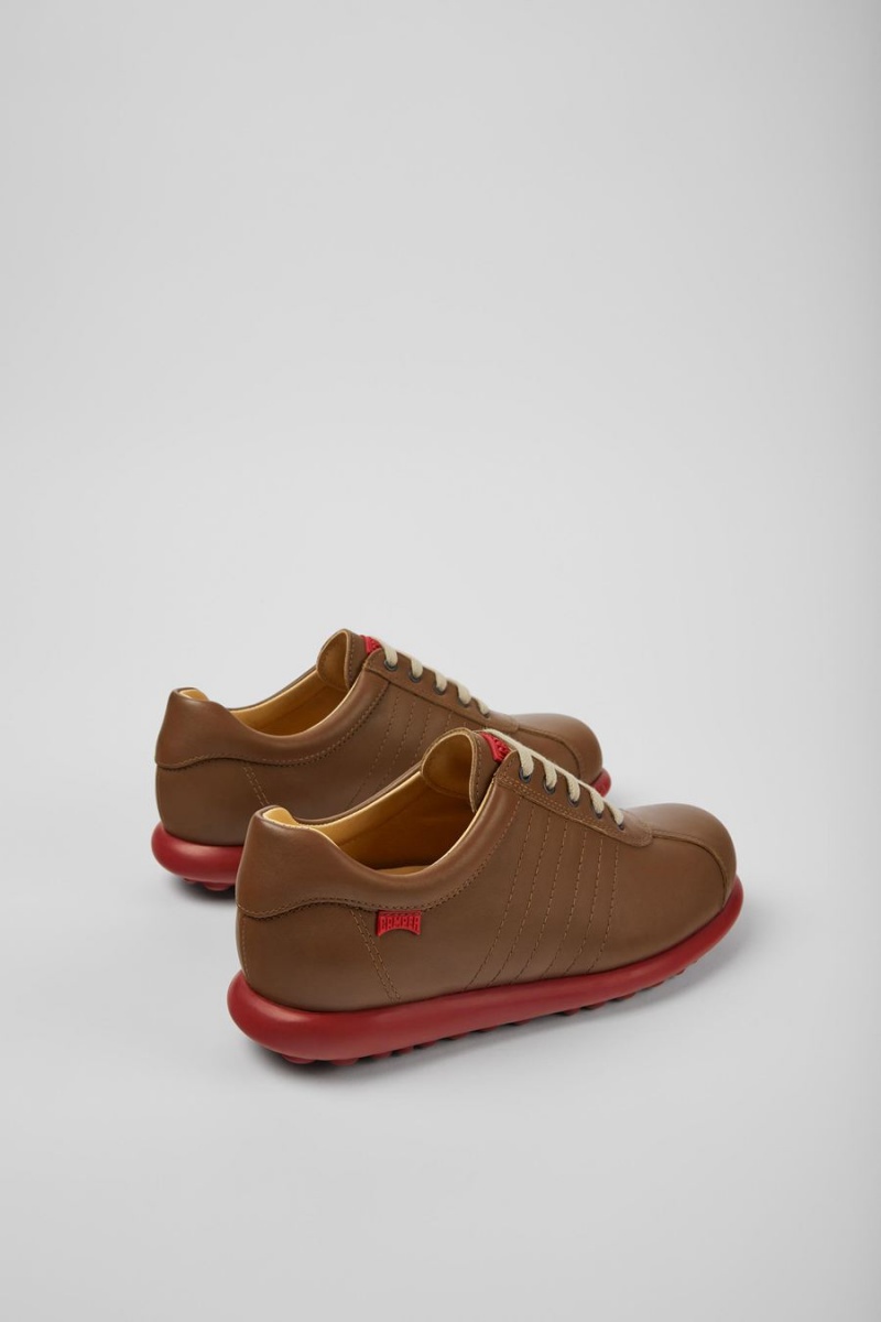 Zapatillas Camper Pelotas Cuero Mujer Marrones | ALDPI-2739