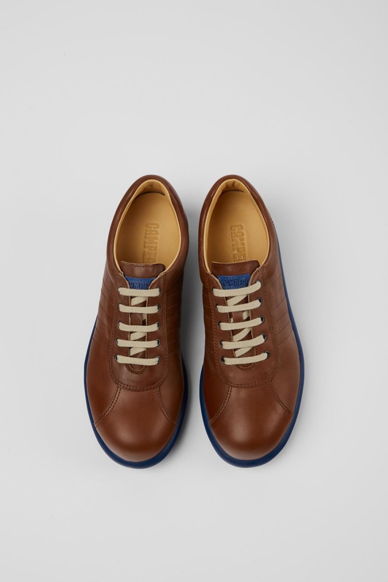 Zapatillas Camper Pelotas Cuero Mujer Marrones | RYXOM-2831