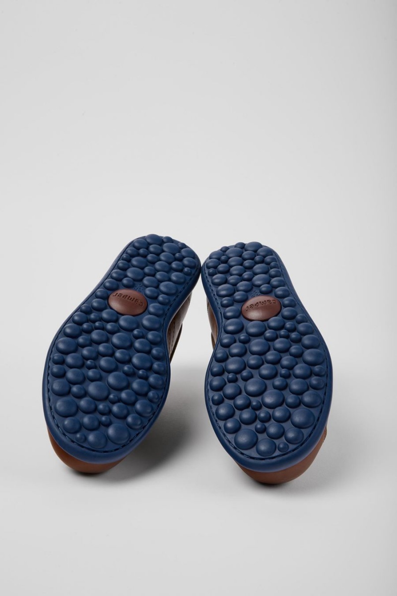 Zapatillas Camper Pelotas Cuero Mujer Marrones | RYXOM-2831