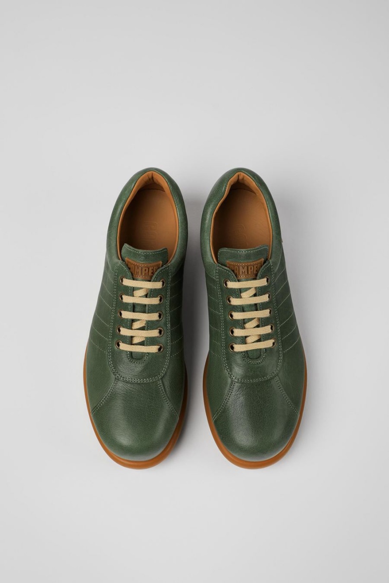 Zapatillas Camper Pelotas Vegetable Tanned Cuero Hombre Verde | SZYVQ-1752