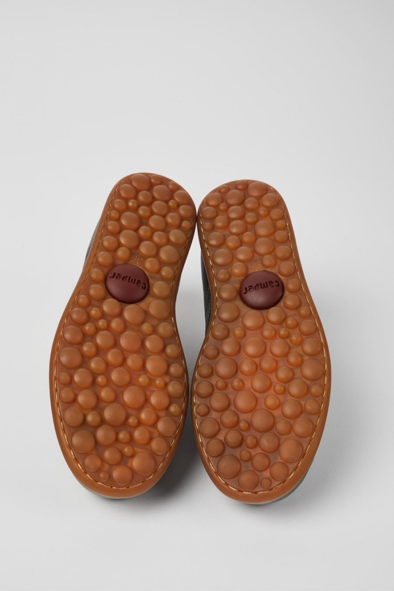 Zapatillas Camper Pelotas Vegetable Tanned Cuero Mujer Verde | ZYFPC-1047