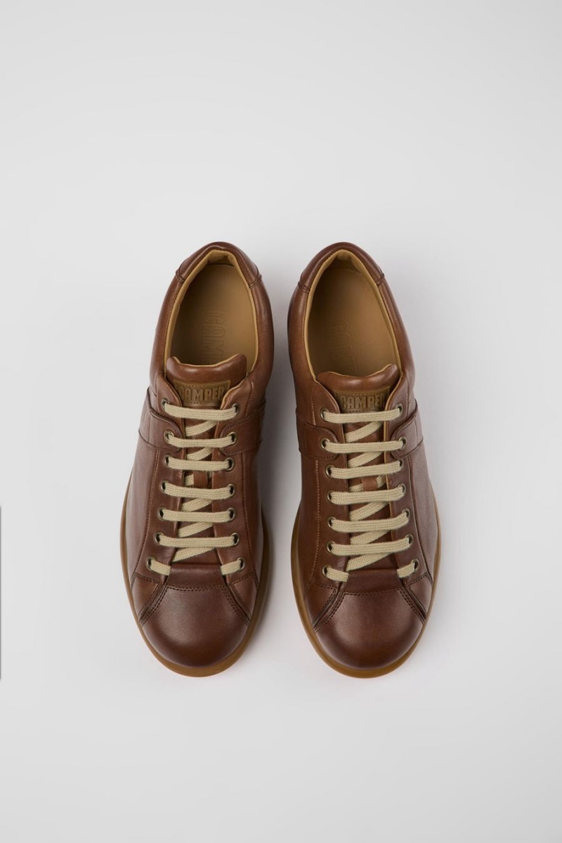 Zapatillas Camper Pelotas Vegetable Tanned Cuero Hombre Marrones | YDOMV-4837