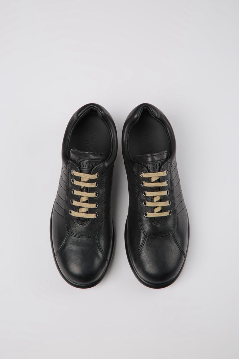Zapatillas Camper Pelotas Vegetable Tanned Cuero Hombre Negras | UVWDA-7408
