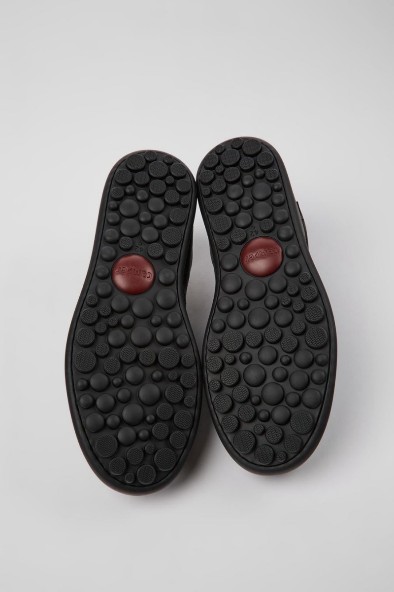 Zapatillas Camper Pelotas Vegetable Tanned Cuero Hombre Negras | UVWDA-7408