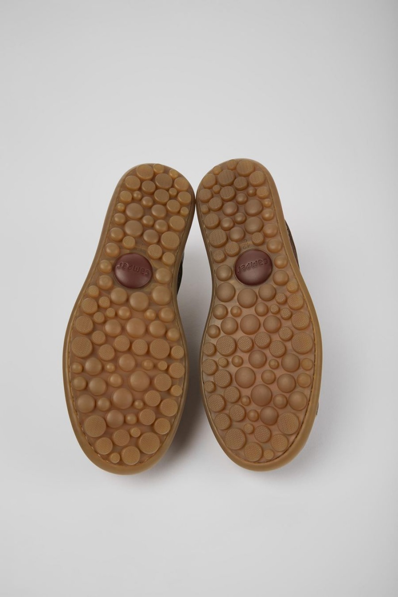 Zapatillas Camper Pelotas Vegetable Tanned Cuero Hombre Marrones | CNAYT-7860