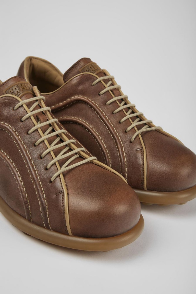 Zapatillas Camper Pelotas Vegetable Tanned Cuero Hombre Marrones | CNAYT-7860