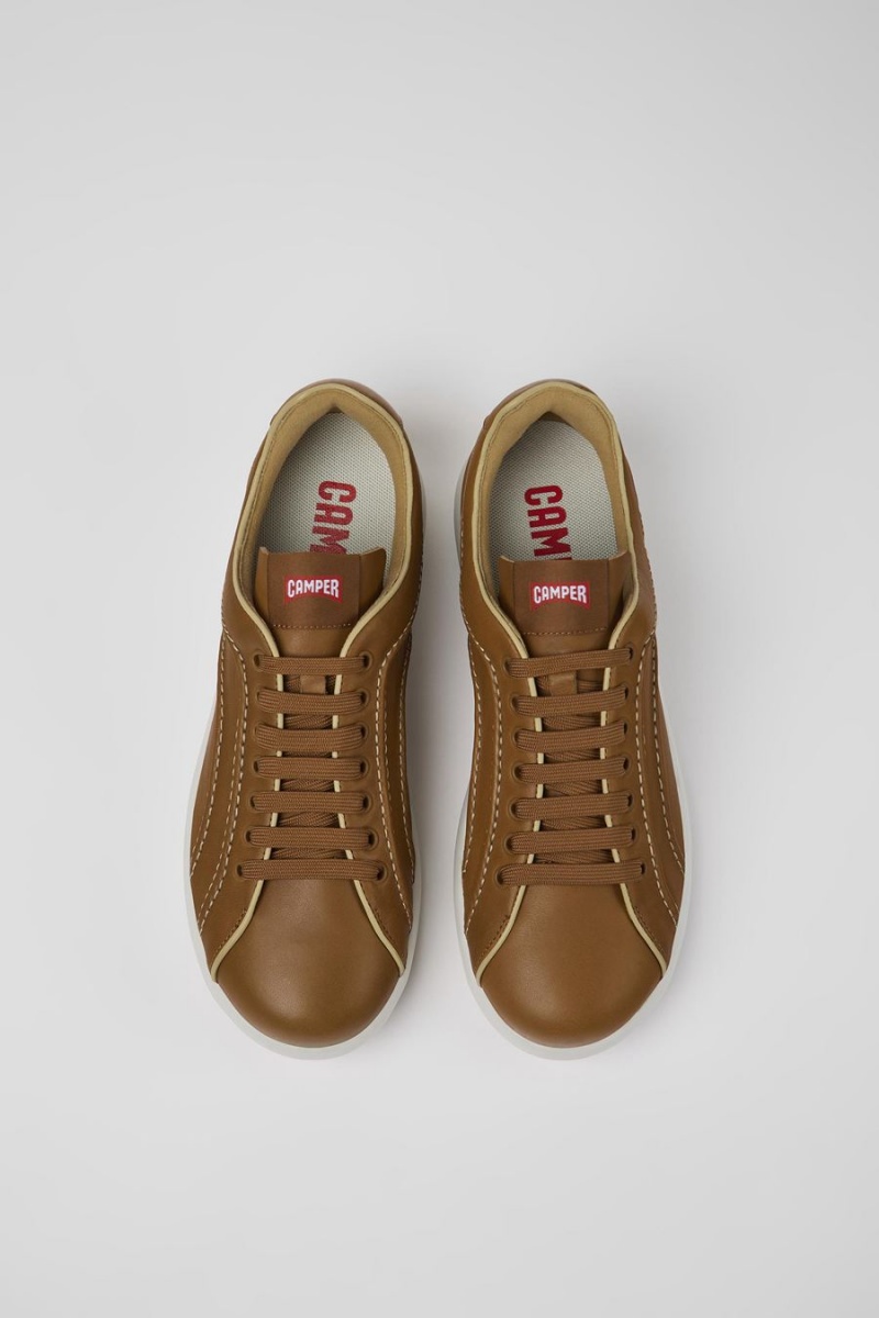 Zapatillas Camper Pelotas Xlite Cuero Hombre Marrones | VGCAQ-0381