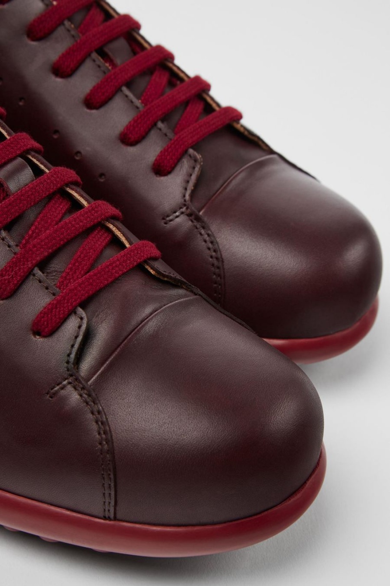 Zapatillas Camper Pelotas Xlite Cuero Hombre Burdeos | ZWGXF-5803