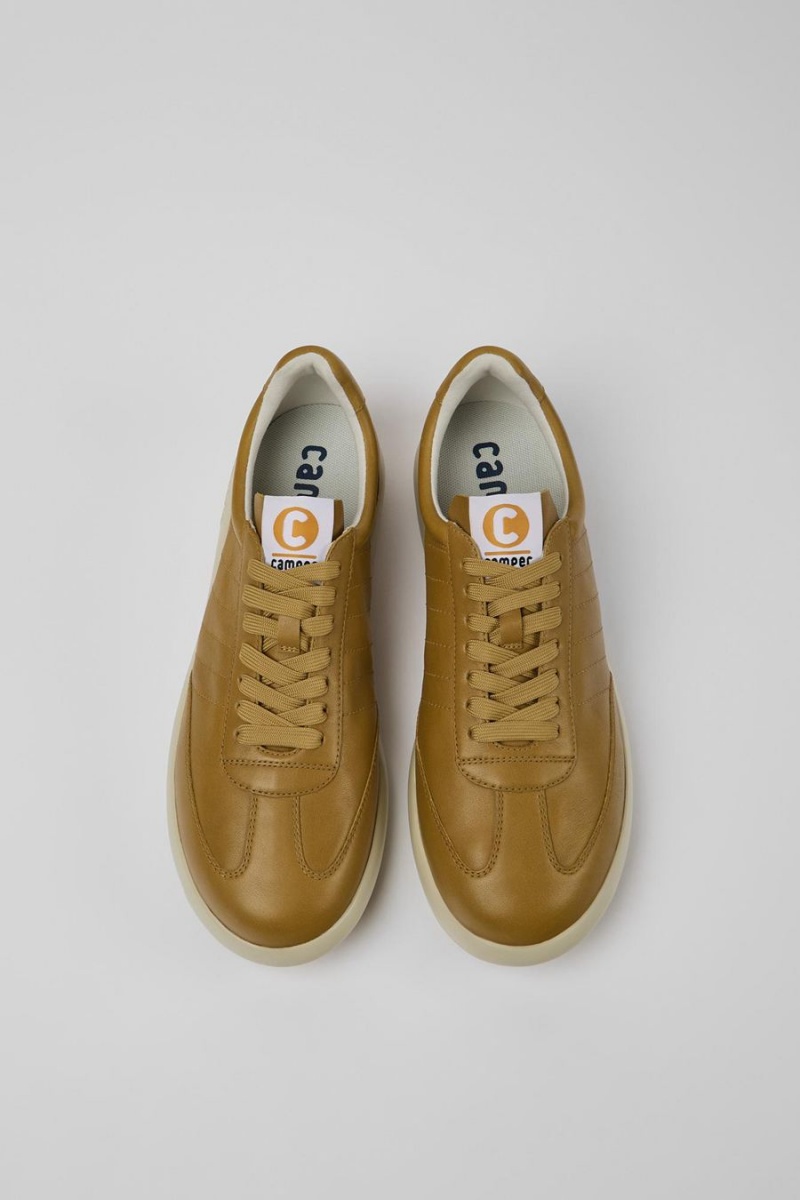 Zapatillas Camper Pelotas Xlite Cuero Hombre Amarillo | ODIUA-5749