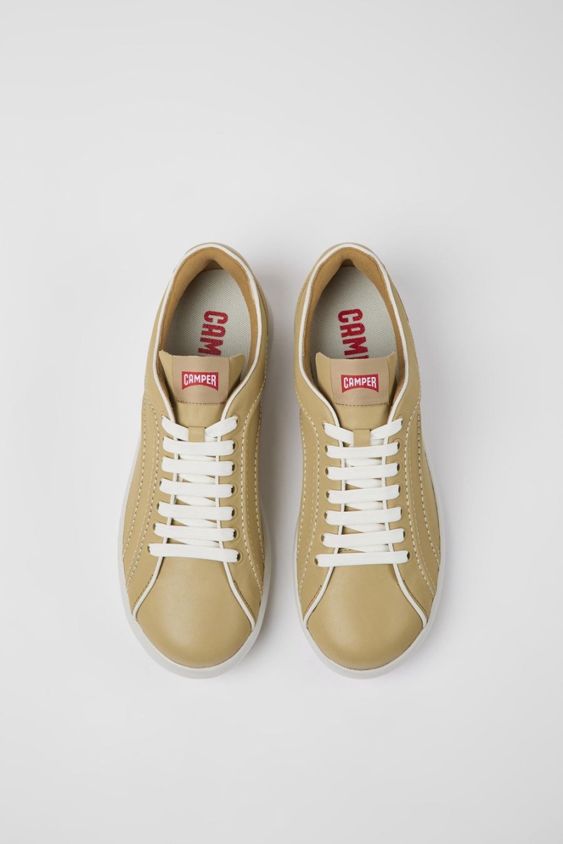 Zapatillas Camper Pelotas Xlite Cuero Hombre Beige | ZRTND-1059