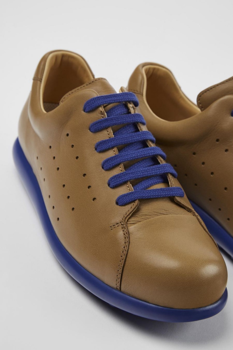Zapatillas Camper Pelotas Xlite Cuero Mujer Marrones | NZTVH-7405