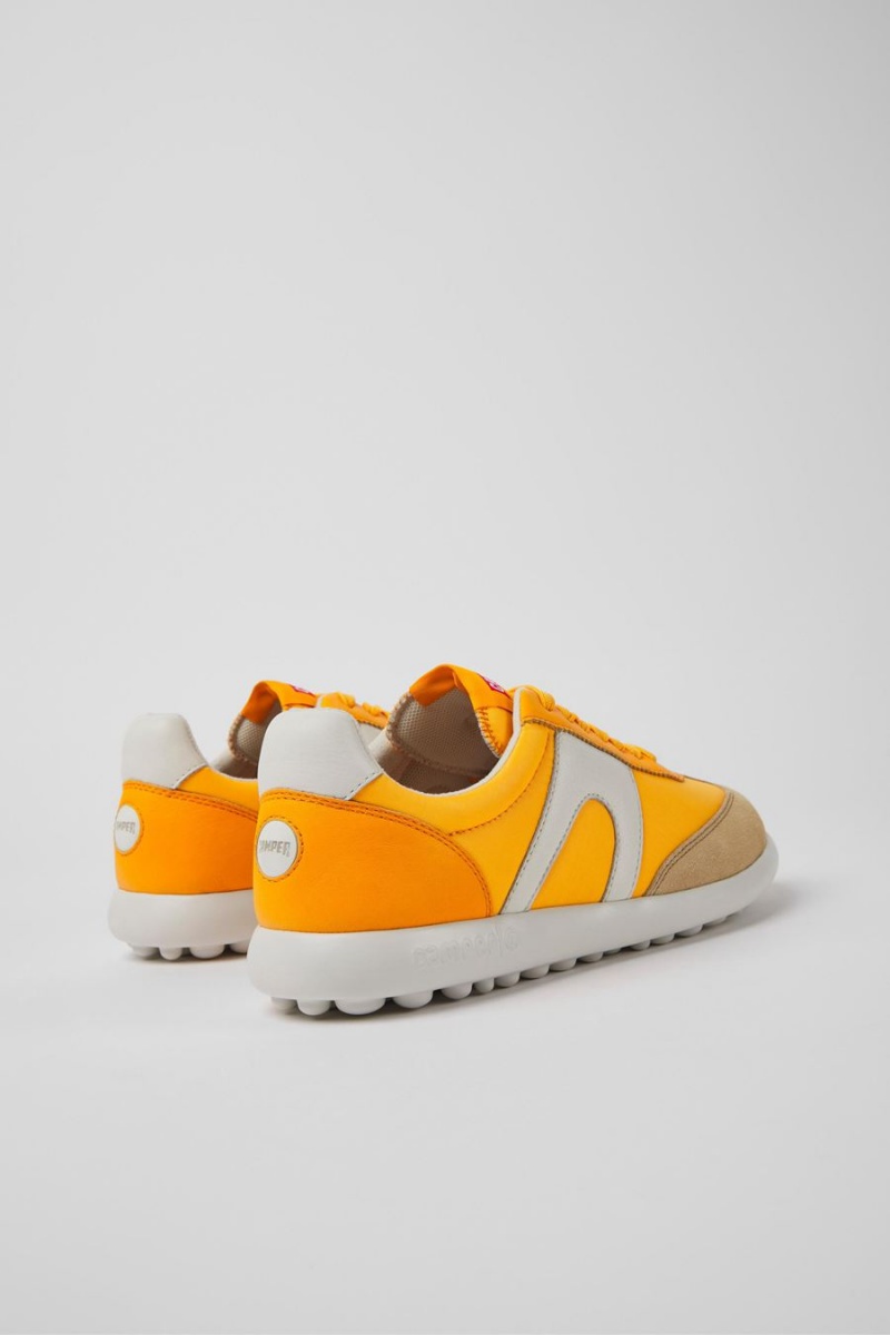 Zapatillas Camper Pelotas Xlite Cuero Textil Mujer Naranjas | BOTRU-8273