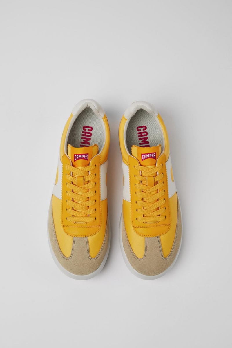 Zapatillas Camper Pelotas Xlite Textil Cuero Hombre Amarillo | NSKHC-7280
