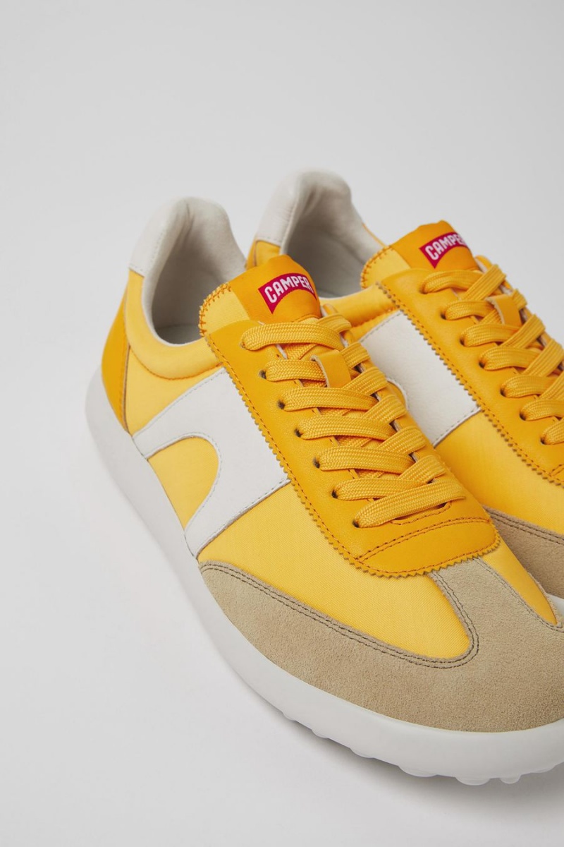 Zapatillas Camper Pelotas Xlite Textil Cuero Hombre Amarillo | NSKHC-7280