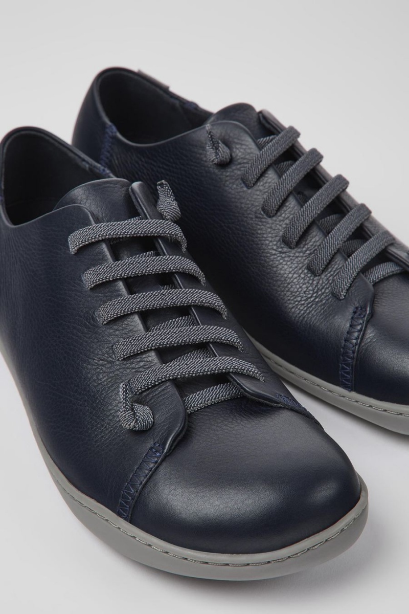 Zapatillas Camper Peu Cuero Hombre Azules | KOHIQ-5783
